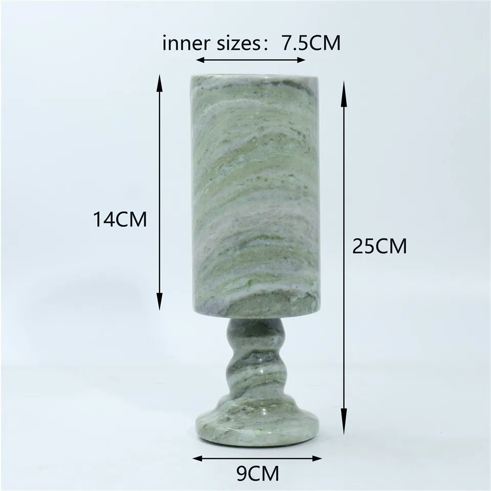 Zelená mramorová květinová váza