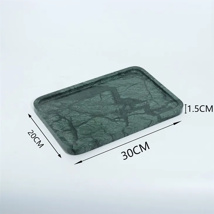 Zelený mramorový podnos