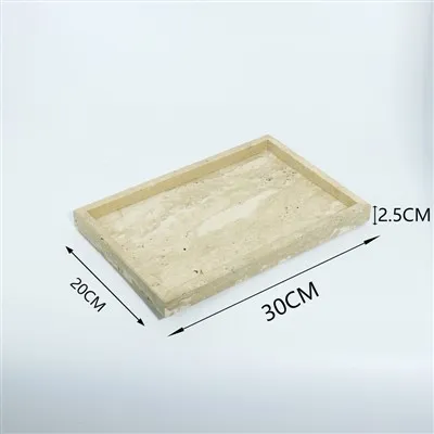 Světle béžový mramorový podnos