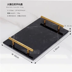 Podnos s mramorovou rukojetí