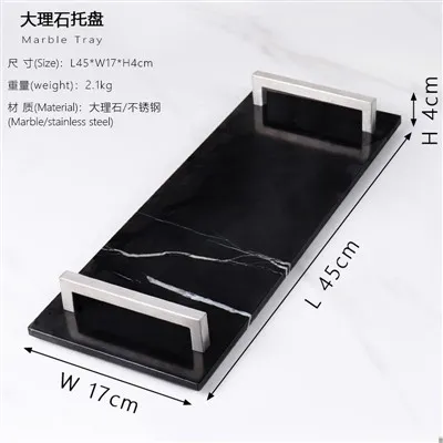 Mramorový tác s držadly