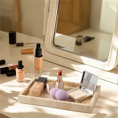 Žlutý-jeskynní čtvercový podnos