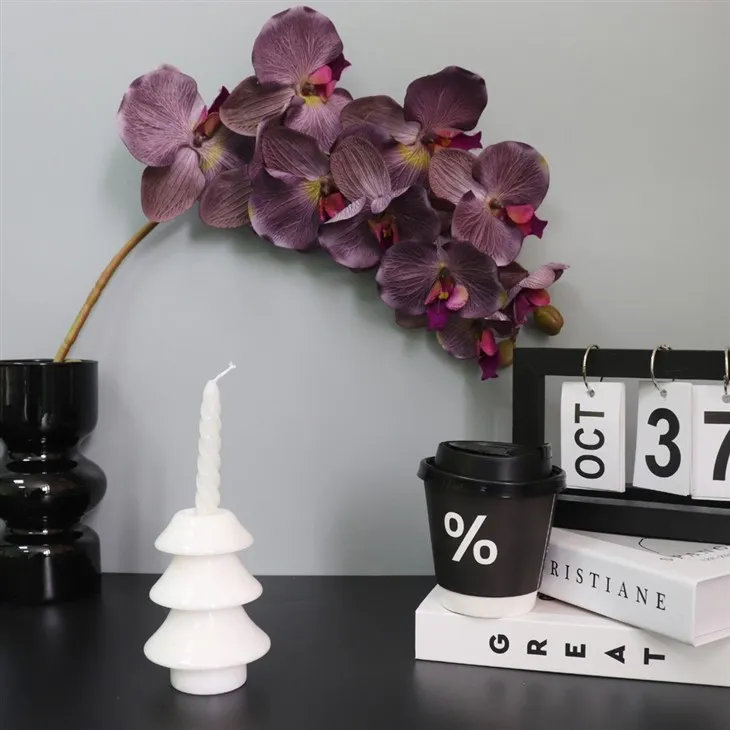 White Marble Christmas Tree Candle Holder high quality