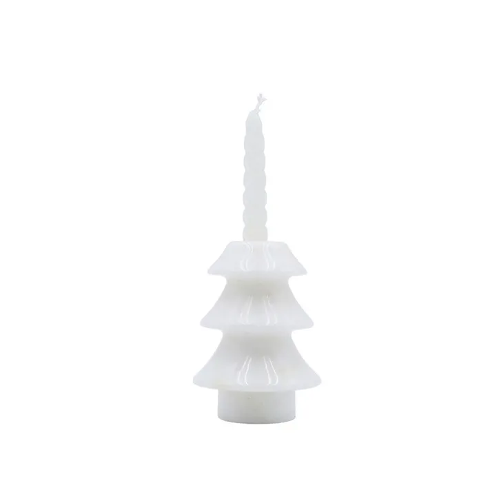 White Marble Christmas Tree Candle Holder factory