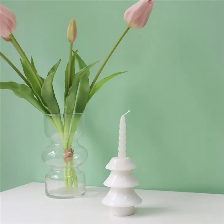 White Marble Christmas Tree Candle Holder factory